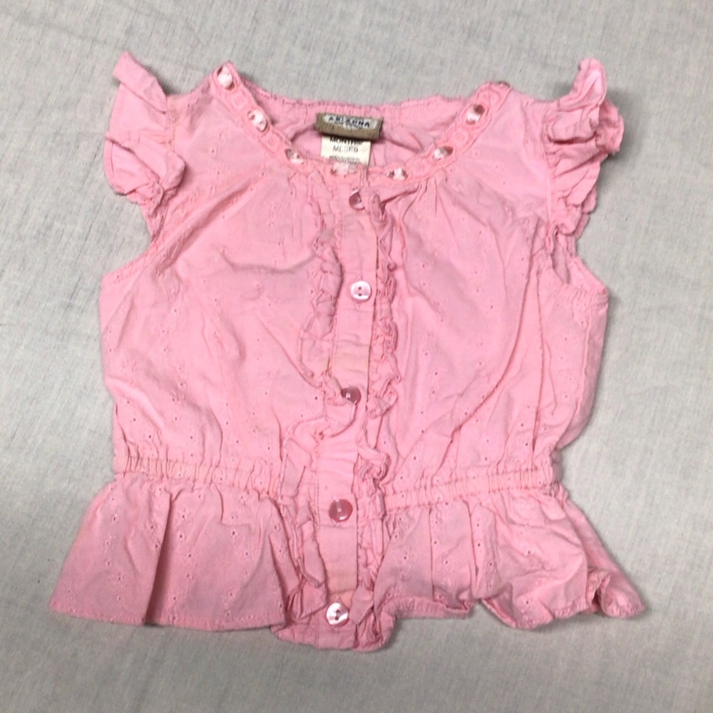 Arizona Jean Company Light Pink Ruffle Blouse